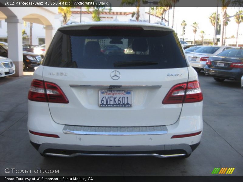 Arctic White / Black 2012 Mercedes-Benz ML 350 4Matic