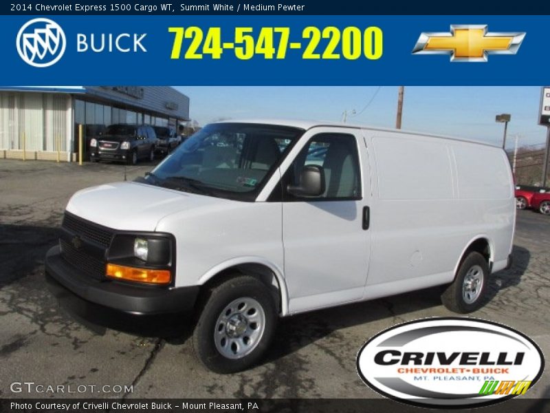 Summit White / Medium Pewter 2014 Chevrolet Express 1500 Cargo WT
