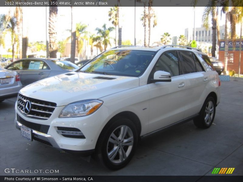 Arctic White / Black 2012 Mercedes-Benz ML 350 4Matic