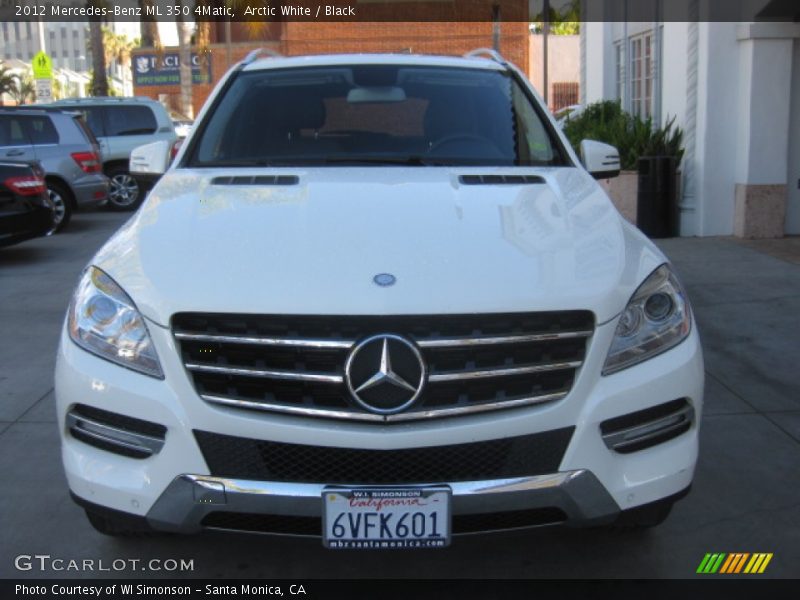 Arctic White / Black 2012 Mercedes-Benz ML 350 4Matic