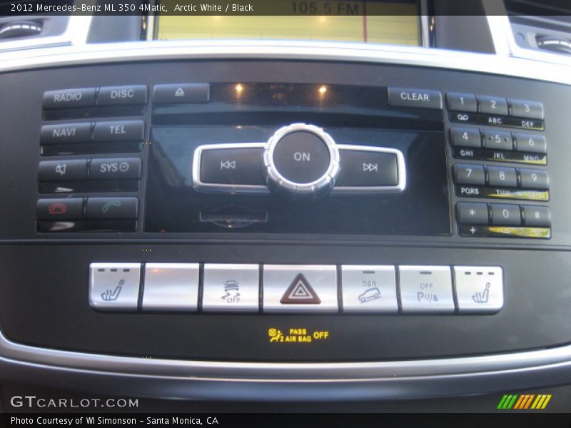 Arctic White / Black 2012 Mercedes-Benz ML 350 4Matic