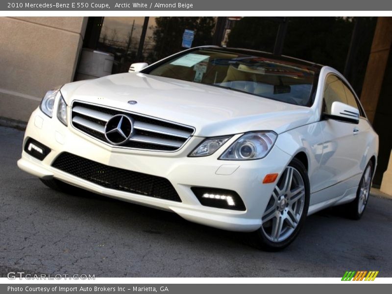 Arctic White / Almond Beige 2010 Mercedes-Benz E 550 Coupe