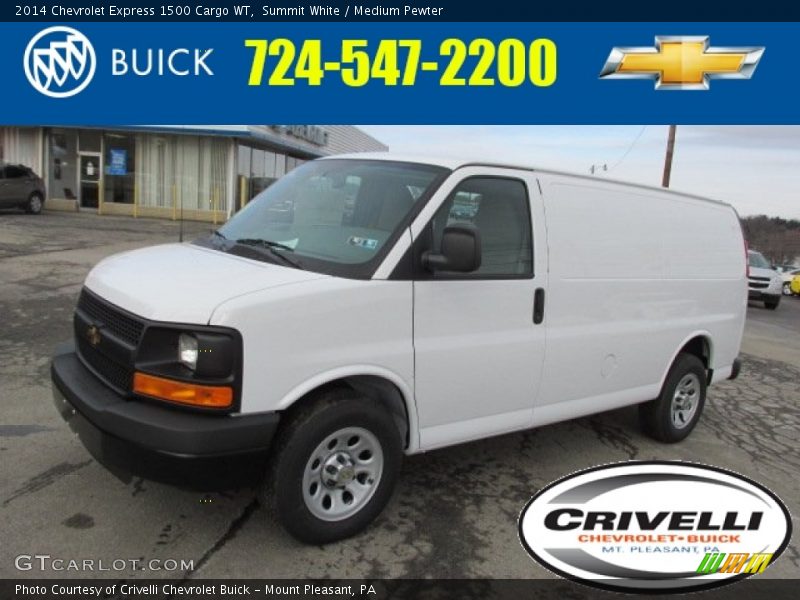 Summit White / Medium Pewter 2014 Chevrolet Express 1500 Cargo WT