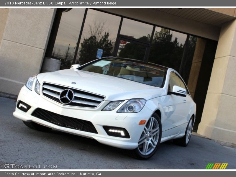 Arctic White / Almond Beige 2010 Mercedes-Benz E 550 Coupe