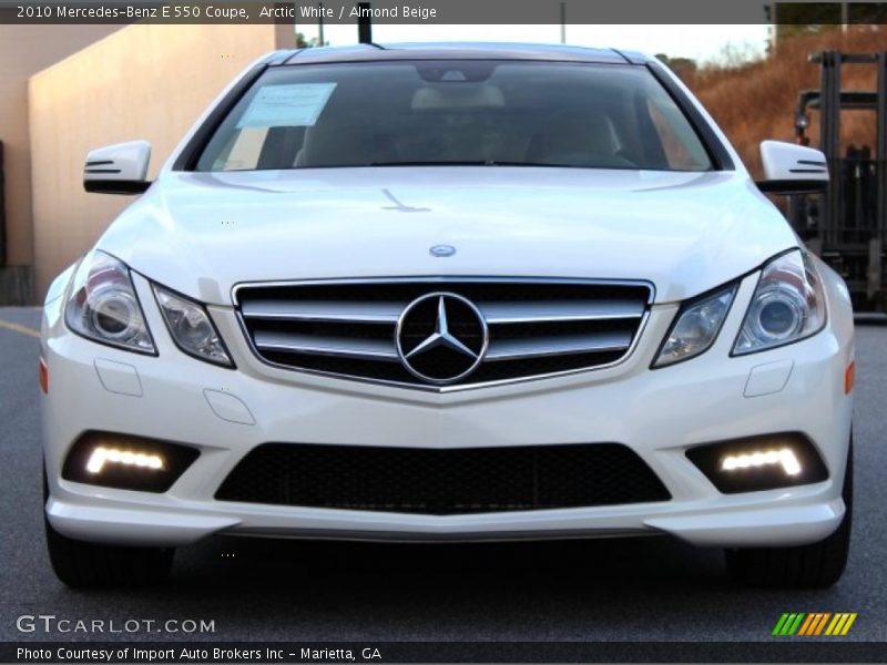 Arctic White / Almond Beige 2010 Mercedes-Benz E 550 Coupe