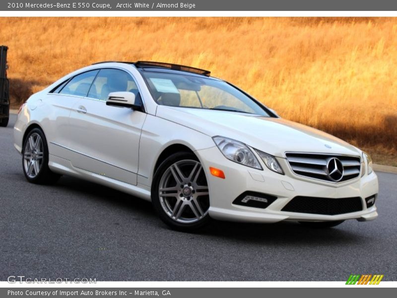 Arctic White / Almond Beige 2010 Mercedes-Benz E 550 Coupe