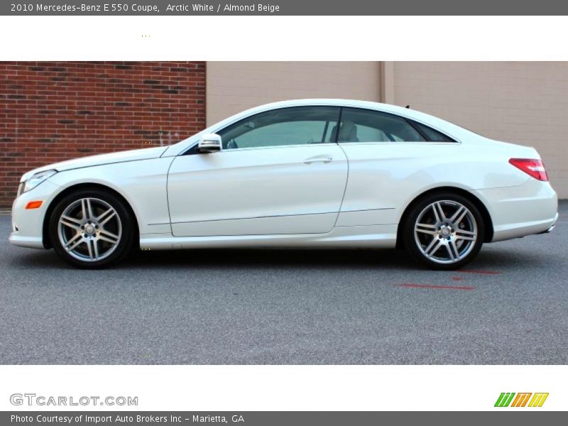 Arctic White / Almond Beige 2010 Mercedes-Benz E 550 Coupe