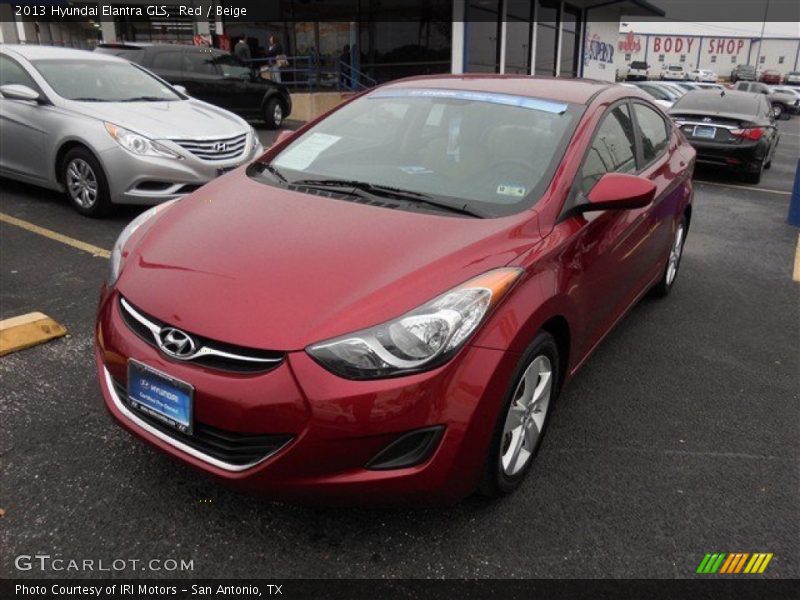 Red / Beige 2013 Hyundai Elantra GLS