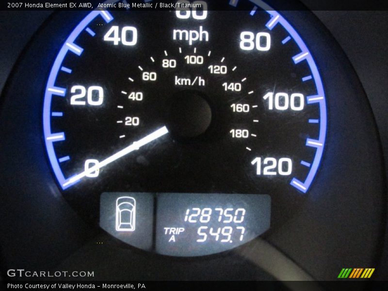 Atomic Blue Metallic / Black/Titanium 2007 Honda Element EX AWD