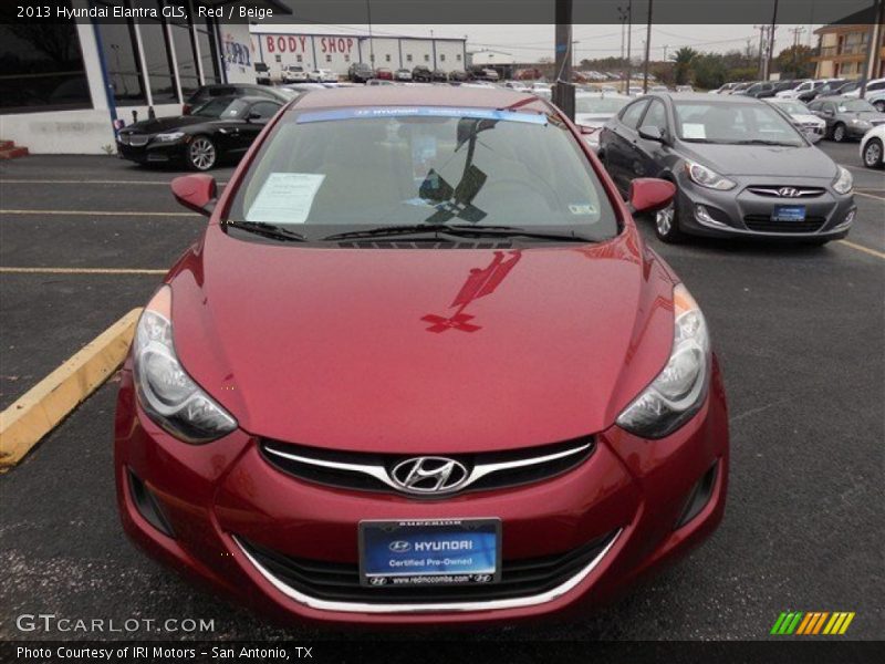 Red / Beige 2013 Hyundai Elantra GLS