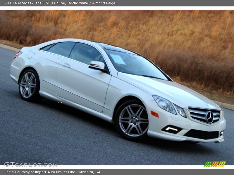 Arctic White / Almond Beige 2010 Mercedes-Benz E 550 Coupe