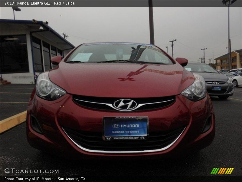 Red / Beige 2013 Hyundai Elantra GLS