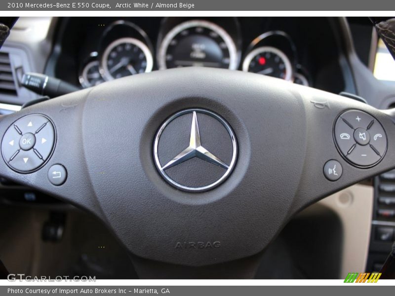 Arctic White / Almond Beige 2010 Mercedes-Benz E 550 Coupe