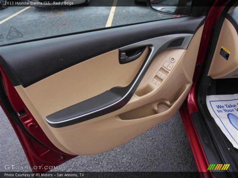 Red / Beige 2013 Hyundai Elantra GLS
