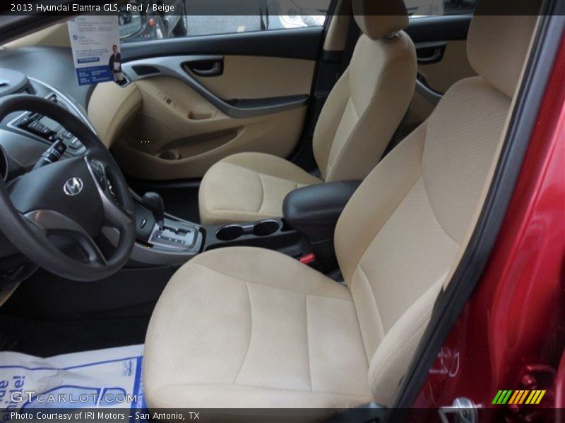 Red / Beige 2013 Hyundai Elantra GLS