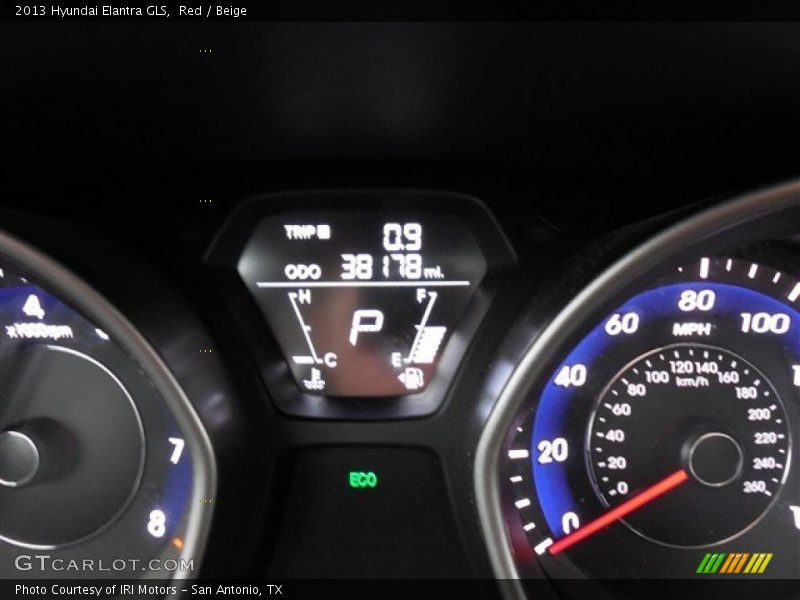 Red / Beige 2013 Hyundai Elantra GLS