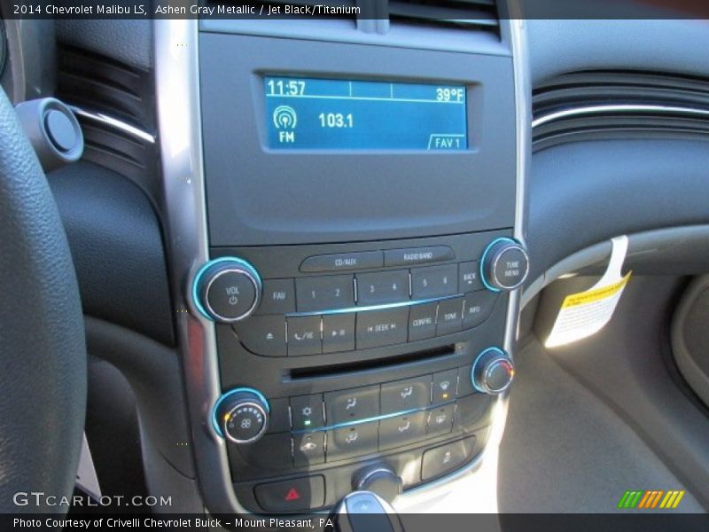 Ashen Gray Metallic / Jet Black/Titanium 2014 Chevrolet Malibu LS