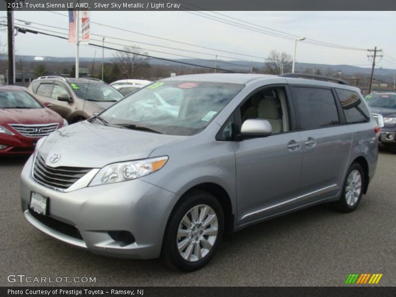 Silver Sky Metallic / Light Gray 2013 Toyota Sienna LE AWD