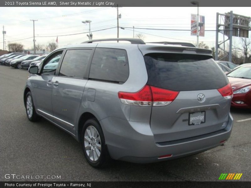 Silver Sky Metallic / Light Gray 2013 Toyota Sienna LE AWD