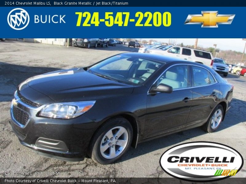 Black Granite Metallic / Jet Black/Titanium 2014 Chevrolet Malibu LS