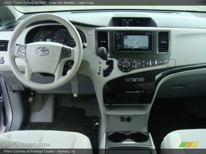 Silver Sky Metallic / Light Gray 2013 Toyota Sienna LE AWD