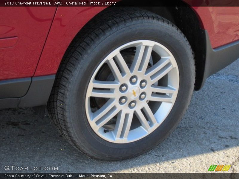 Crystal Red Tintcoat / Ebony 2013 Chevrolet Traverse LT AWD
