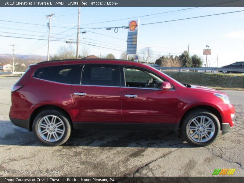 Crystal Red Tintcoat / Ebony 2013 Chevrolet Traverse LT AWD