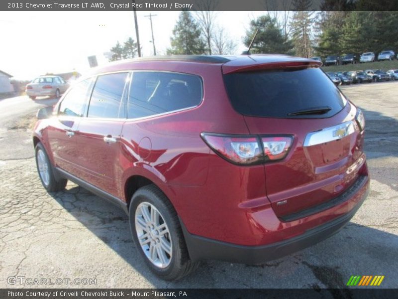 Crystal Red Tintcoat / Ebony 2013 Chevrolet Traverse LT AWD