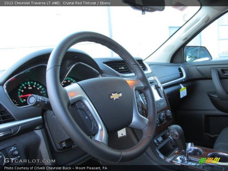 Crystal Red Tintcoat / Ebony 2013 Chevrolet Traverse LT AWD