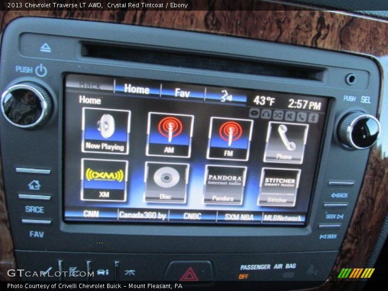Crystal Red Tintcoat / Ebony 2013 Chevrolet Traverse LT AWD