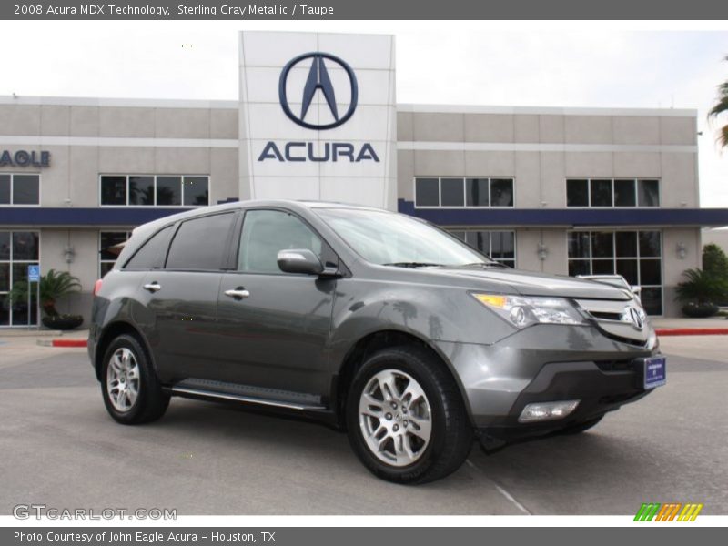 Sterling Gray Metallic / Taupe 2008 Acura MDX Technology