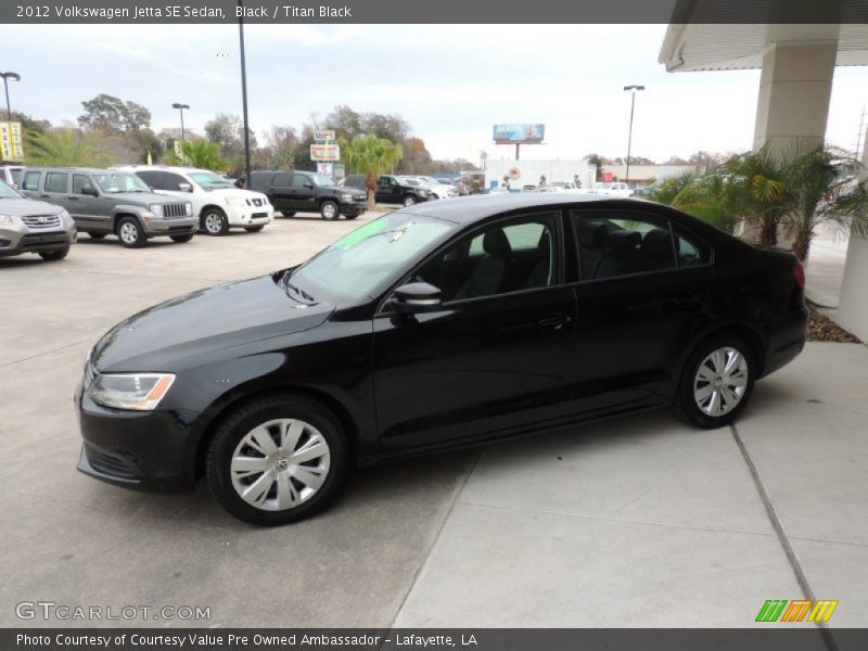 Black / Titan Black 2012 Volkswagen Jetta SE Sedan