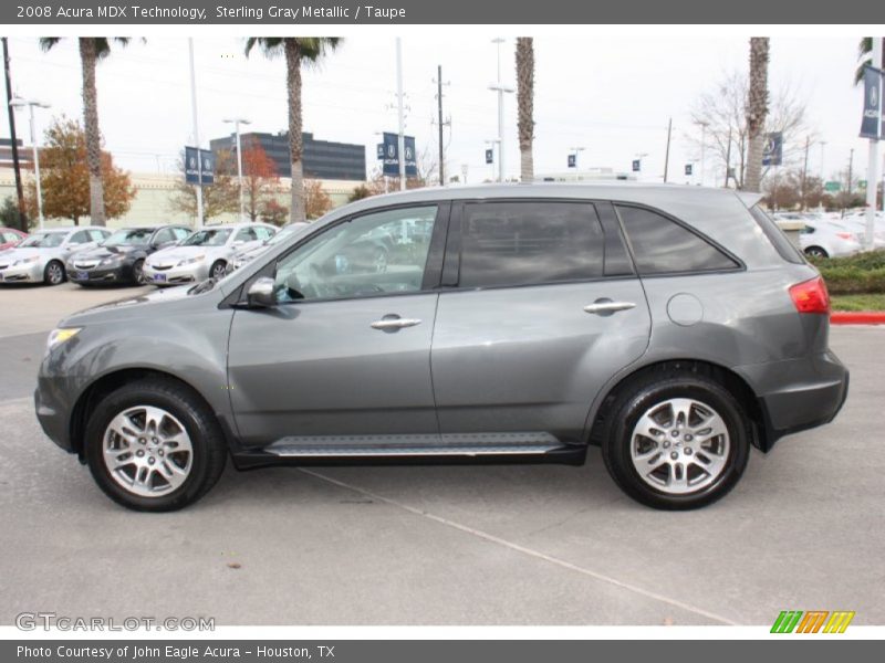 Sterling Gray Metallic / Taupe 2008 Acura MDX Technology