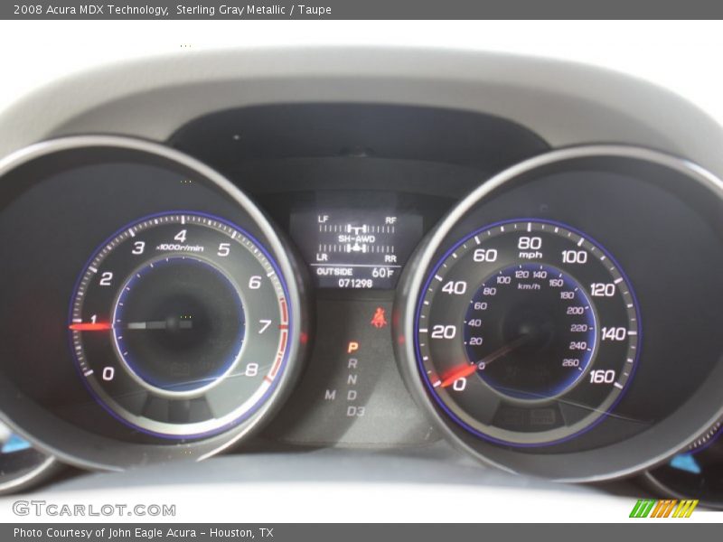 Sterling Gray Metallic / Taupe 2008 Acura MDX Technology