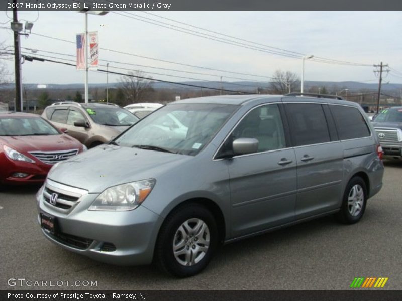 Slate Green Metallic / Gray 2007 Honda Odyssey EX-L