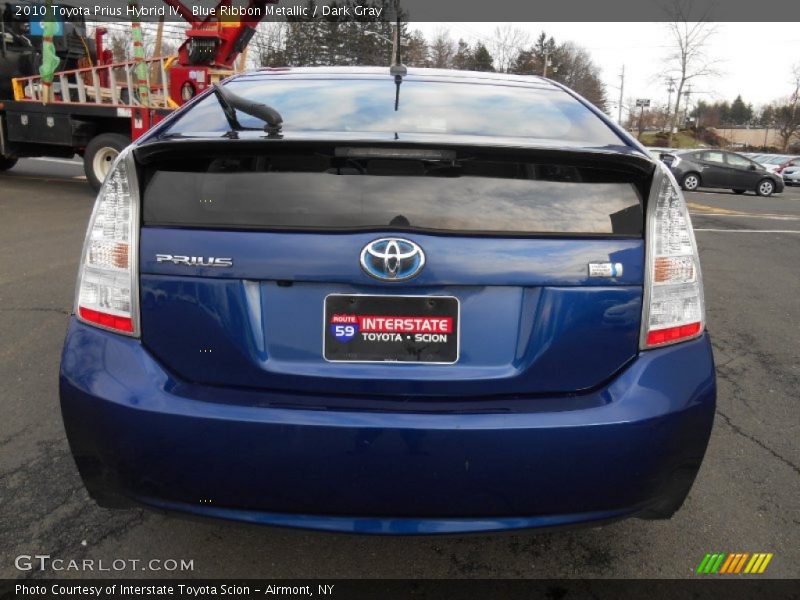 Blue Ribbon Metallic / Dark Gray 2010 Toyota Prius Hybrid IV
