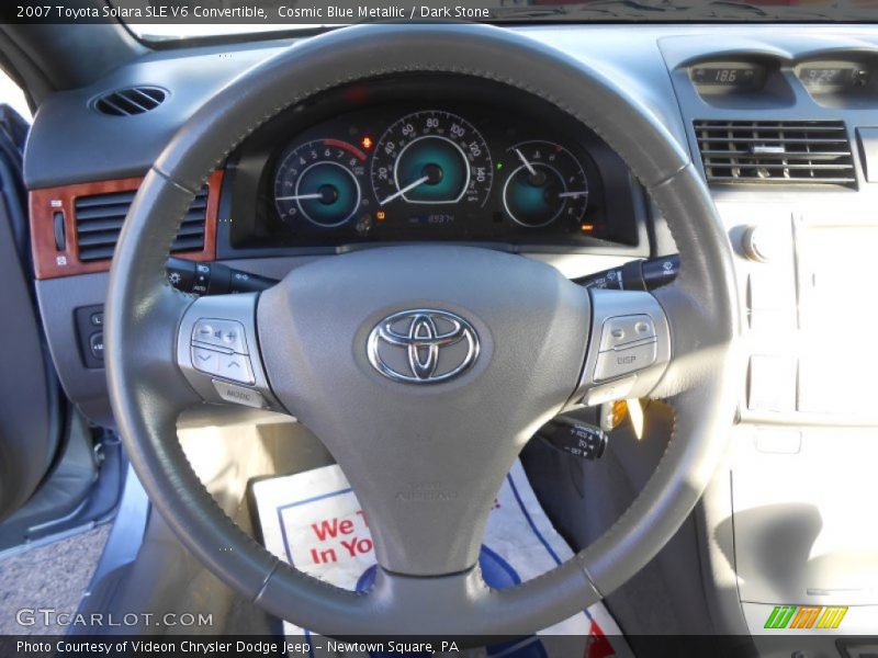 Cosmic Blue Metallic / Dark Stone 2007 Toyota Solara SLE V6 Convertible