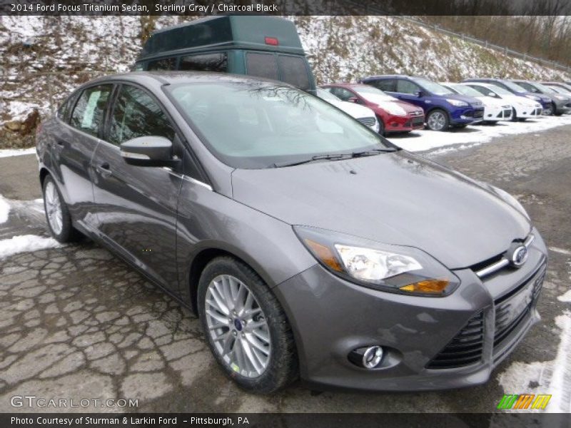 Sterling Gray / Charcoal Black 2014 Ford Focus Titanium Sedan