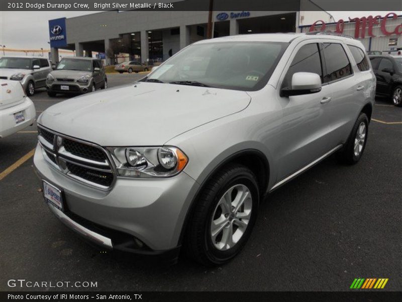 Bright Silver Metallic / Black 2012 Dodge Durango Crew