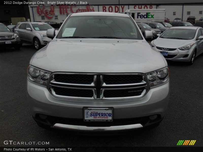 Bright Silver Metallic / Black 2012 Dodge Durango Crew