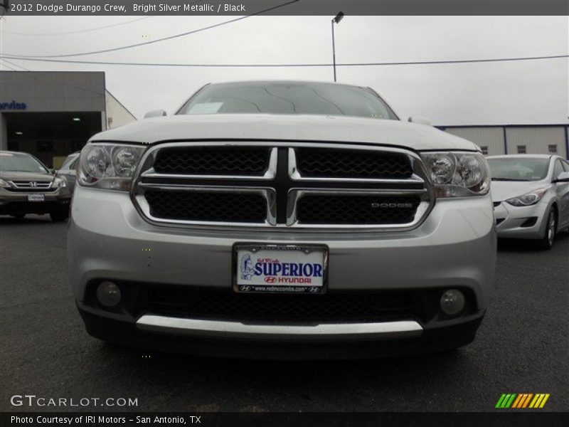 Bright Silver Metallic / Black 2012 Dodge Durango Crew