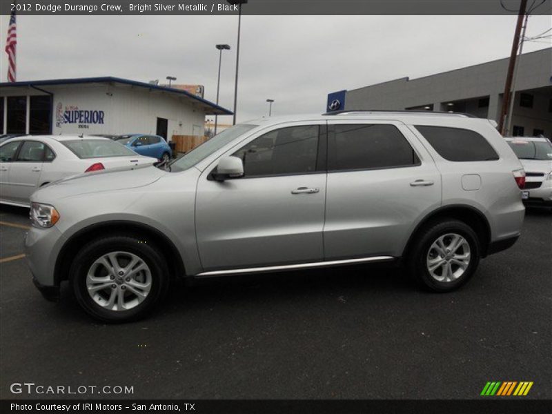 Bright Silver Metallic / Black 2012 Dodge Durango Crew