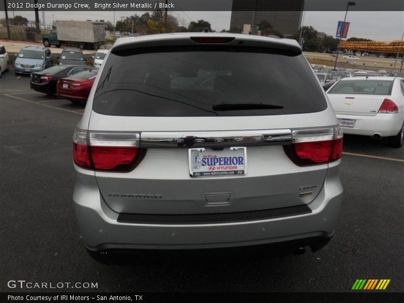 Bright Silver Metallic / Black 2012 Dodge Durango Crew