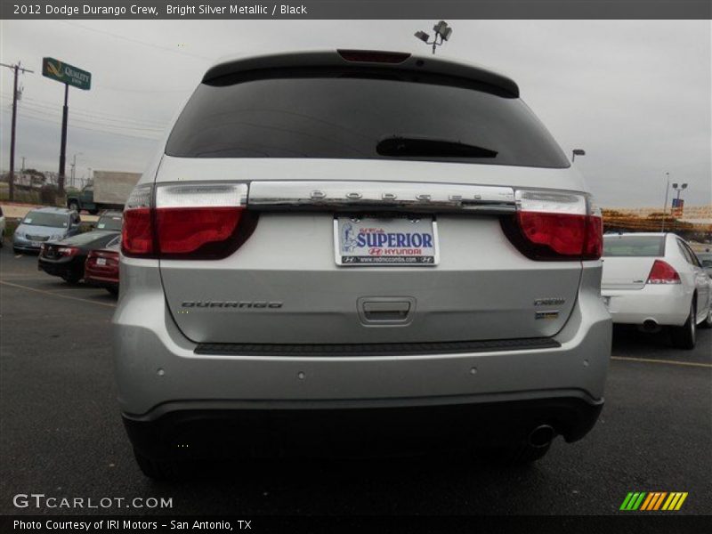 Bright Silver Metallic / Black 2012 Dodge Durango Crew