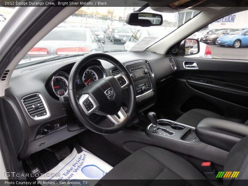 Bright Silver Metallic / Black 2012 Dodge Durango Crew