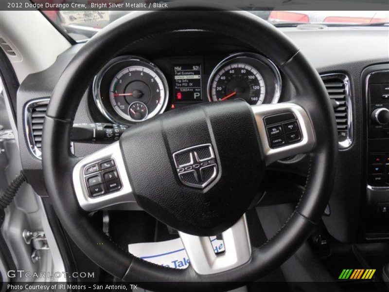 Bright Silver Metallic / Black 2012 Dodge Durango Crew