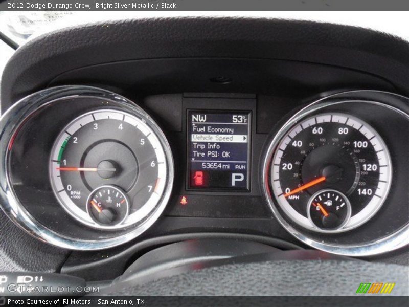 Bright Silver Metallic / Black 2012 Dodge Durango Crew