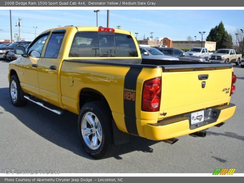 Detonator Yellow / Medium Slate Gray 2008 Dodge Ram 1500 Sport Quad Cab 4x4