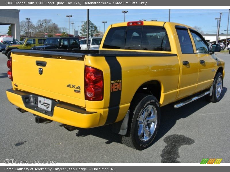 Detonator Yellow / Medium Slate Gray 2008 Dodge Ram 1500 Sport Quad Cab 4x4