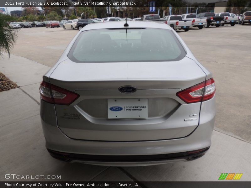 Ingot Silver Metallic / Charcoal Black 2013 Ford Fusion SE 2.0 EcoBoost